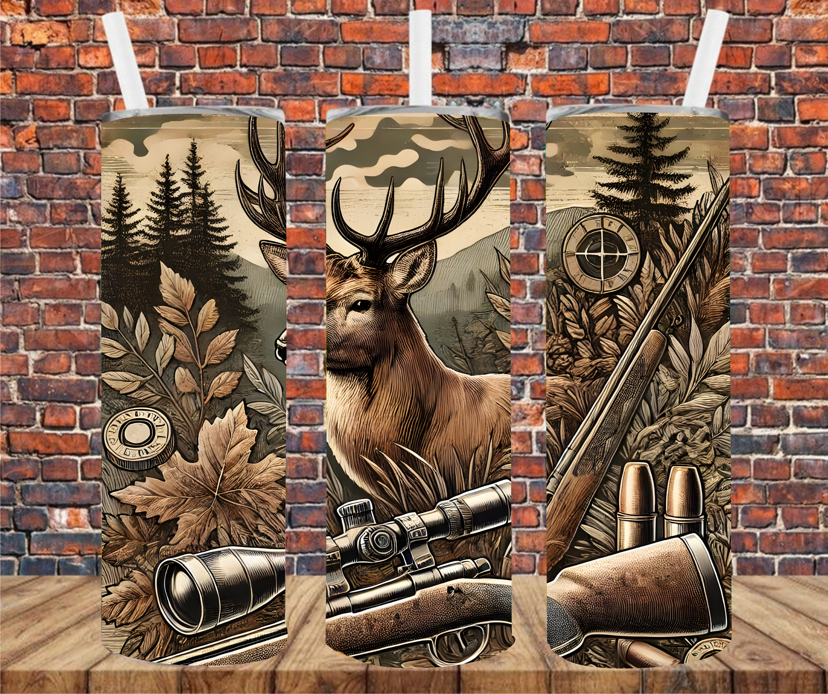 Deer Hunting -  Tumbler Wrap - Sublimation Transfer