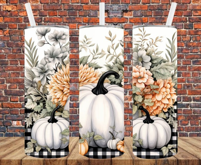 Fall Pumpkins - Tumbler Wrap - Vinyl Transfers