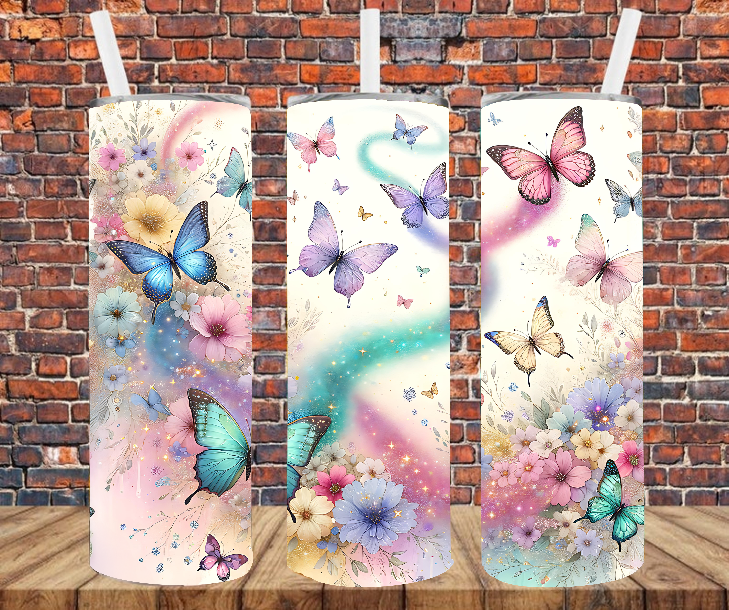 Butterflies - Tumbler Wrap - Sublimation Transfer
