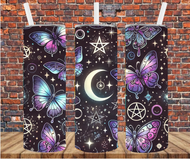 Mystical Butterflies - Tumbler Wrap - Sublimation Transfer