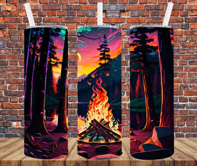 Colorful Campfire - Tumbler Wrap Sublimation Transfers