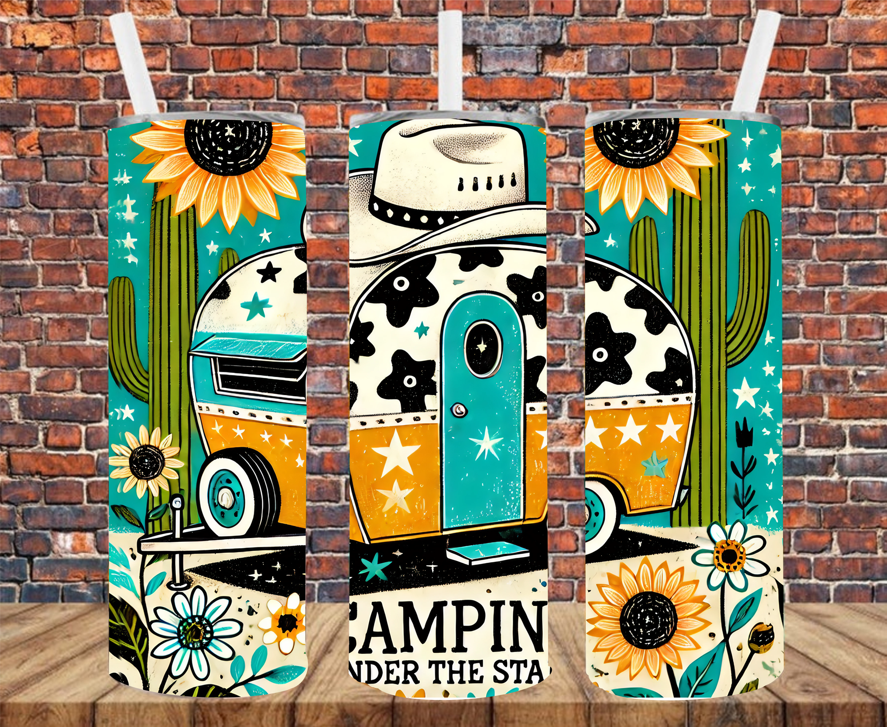 Camping Under The Stars - Tumbler Wrap - Sublimation Transfer