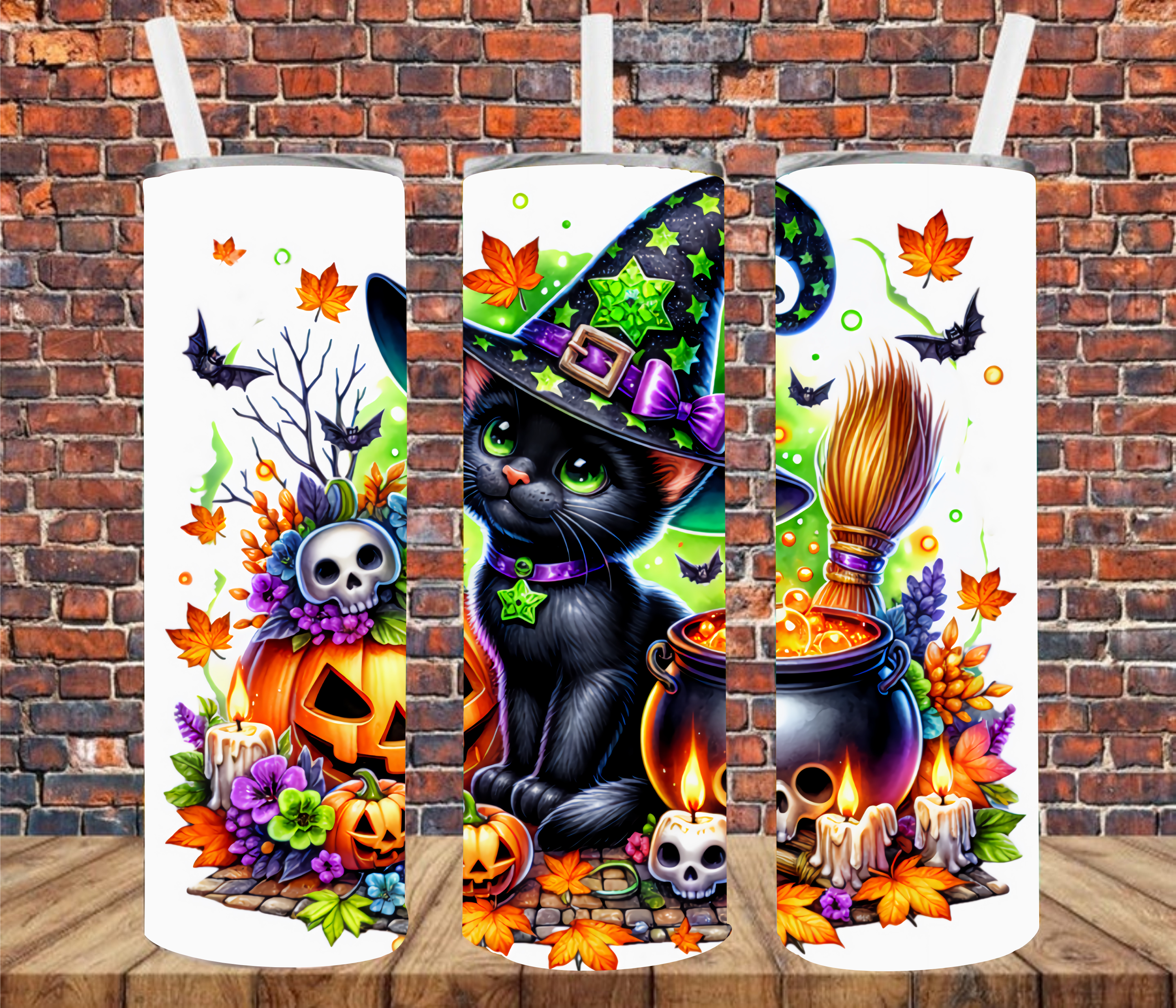 Not Spooky Cat - Tumbler Wrap - vinyl Transfers