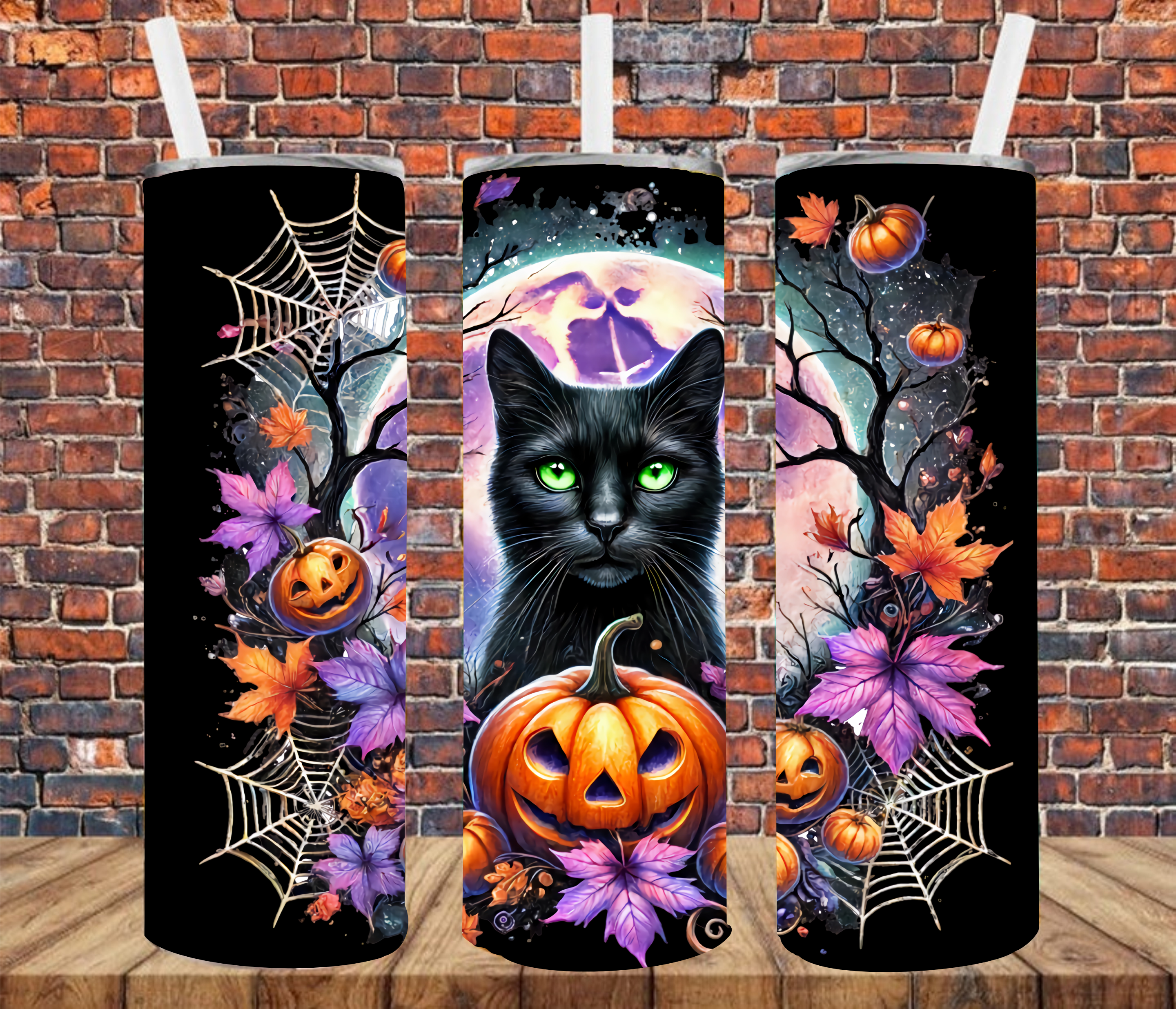 Black Cat - Tumbler Wrap - vinyl Transfers