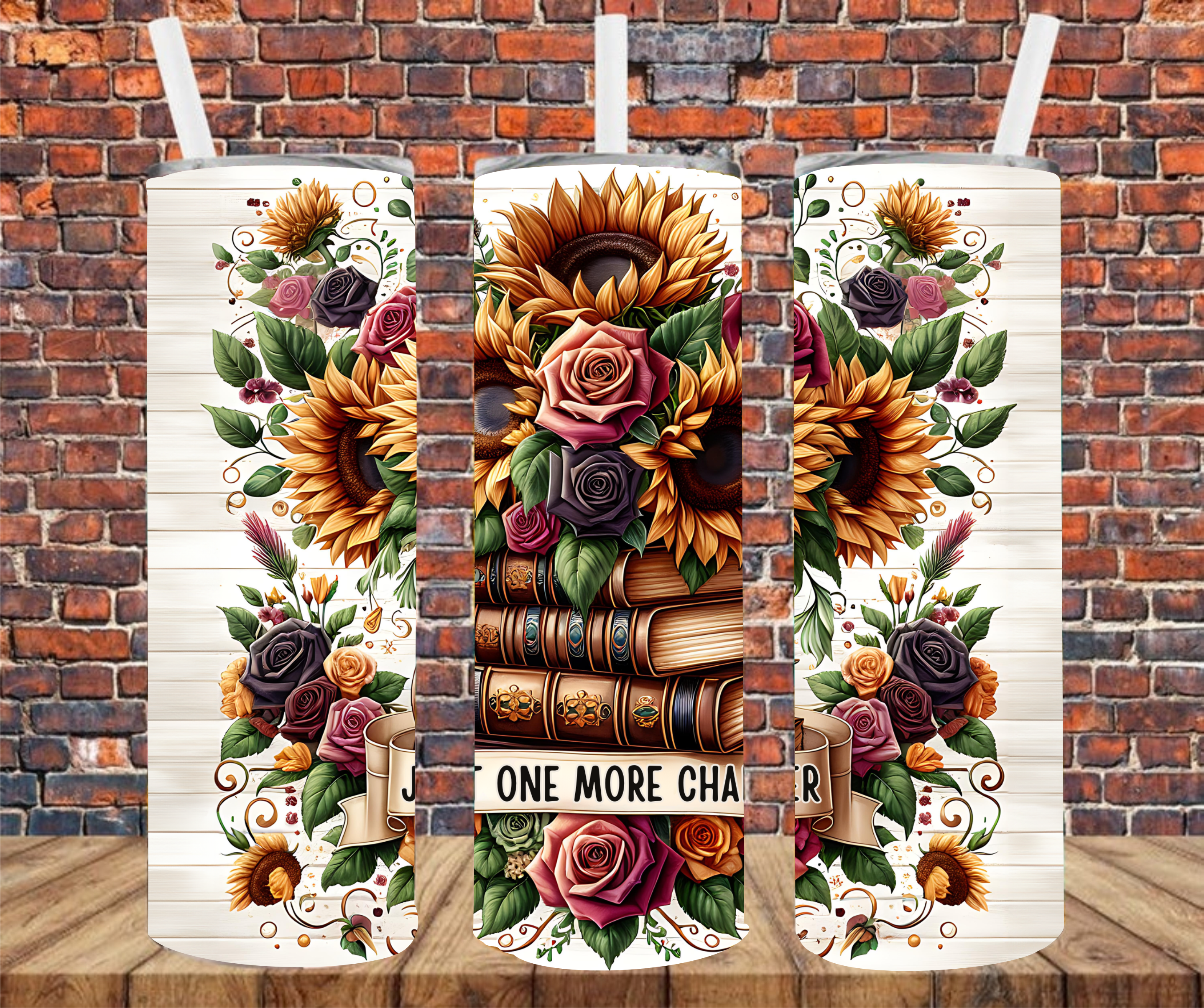 Just One More Chapter - Tumbler Wrap - vinyl Transfers