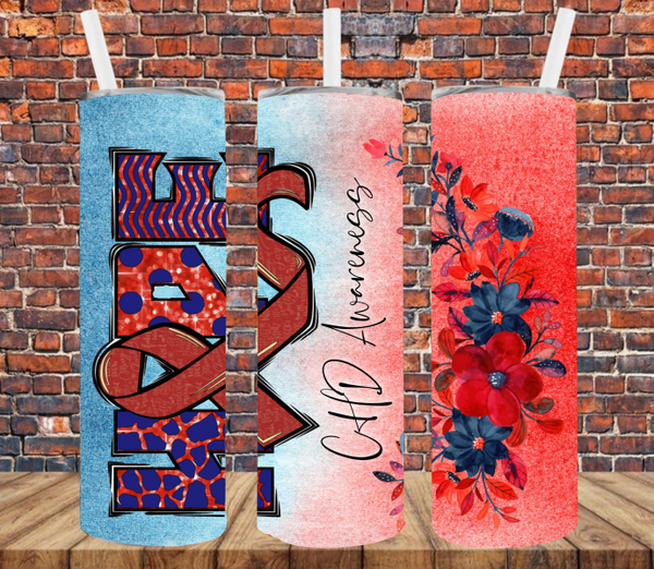 CHD Awareness - Tumbler Wrap Sublimation Transfers