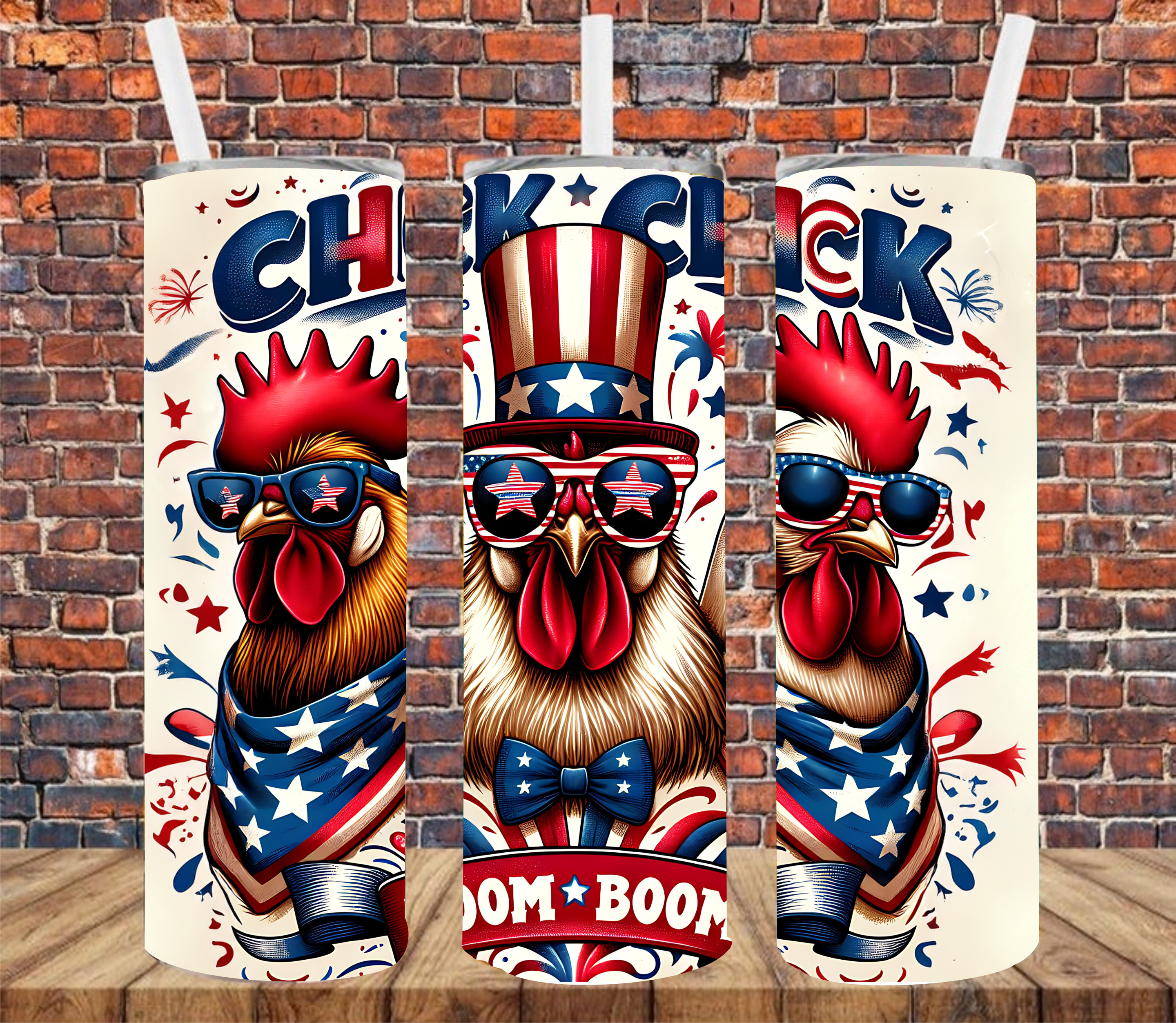 Chick Chick Boom Boom - Tumbler Wrap - Sublimation Transfer