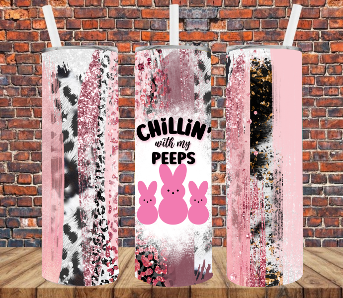 Chillin With My Peeps - Tumbler Wrap Vinyl Transfers