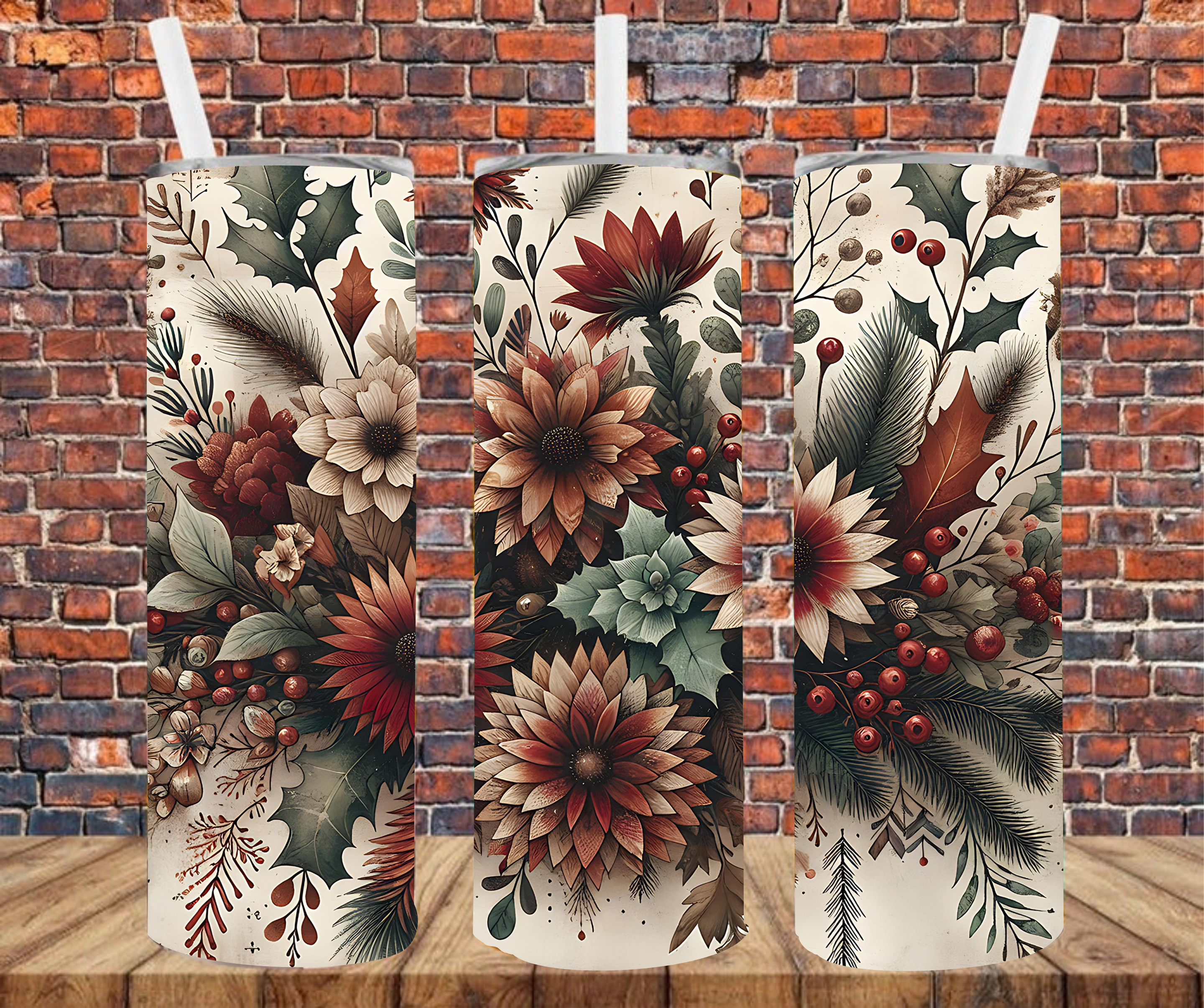 Bouquet - Tumbler Wrap - vinyl Transfers