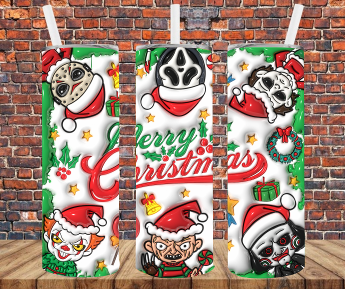 Christmas Horror - Tumbler Wrap - Sublimation Transfers