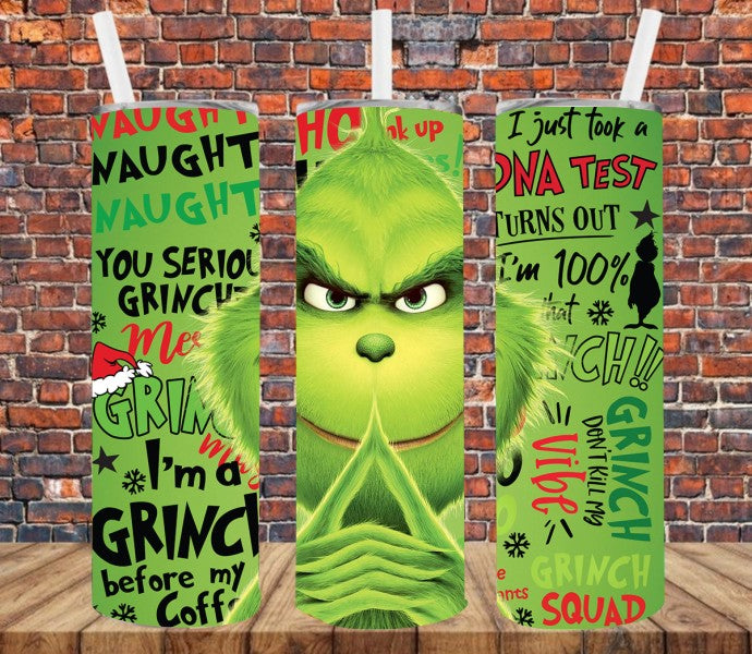 Green Christmas Man - Tumbler Wrap Sublimation Transfers