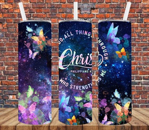 I Can Do All Things Through Christ - Tumbler Wrap Sublimation Transfers
