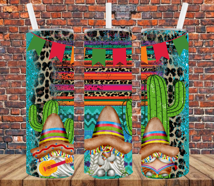 Fiesta Gnomes - Tumbler Wrap Sublimation Transfers