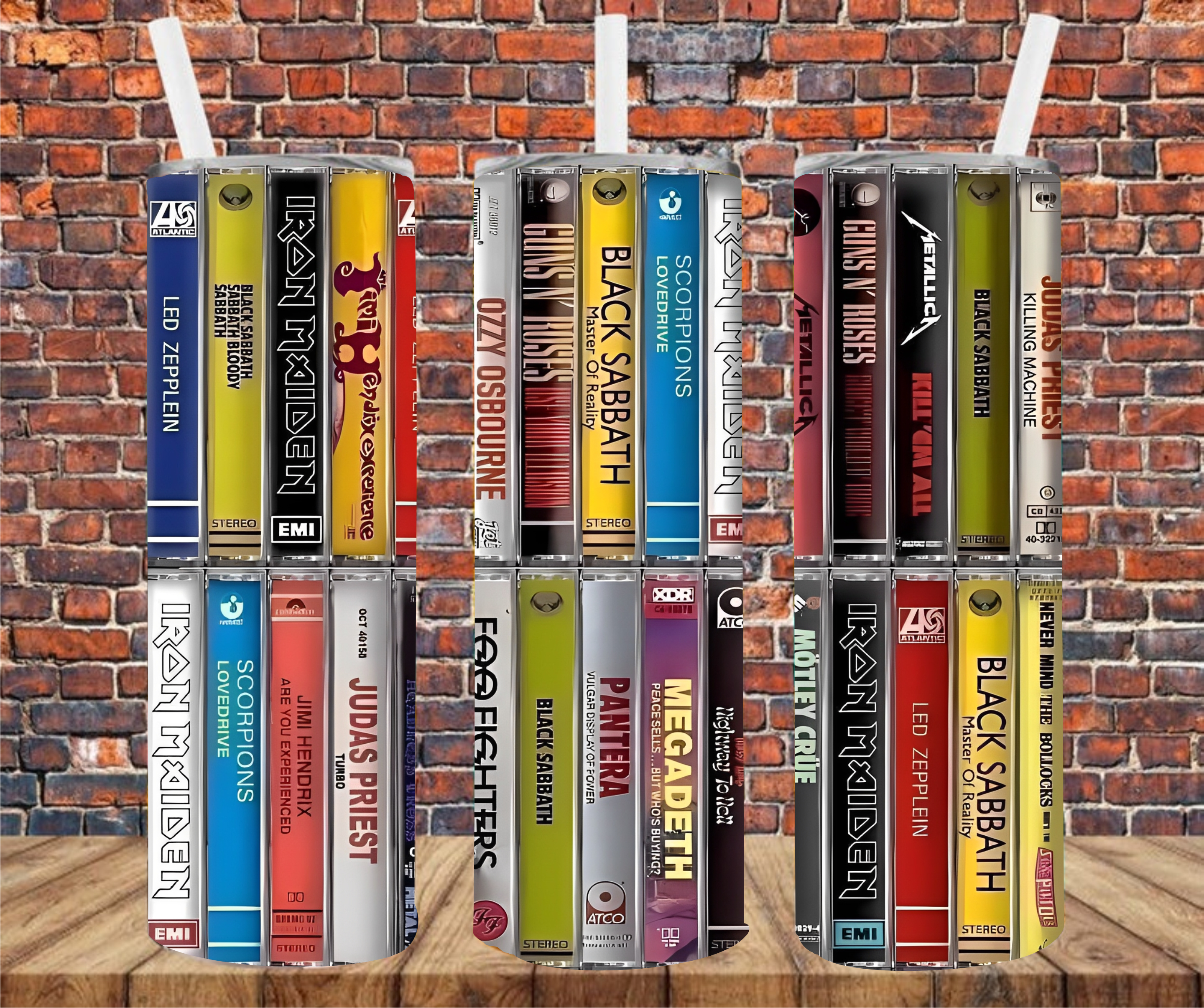 Classic Rock Tapes - Tumbler Wrap - Sublimation Transfer