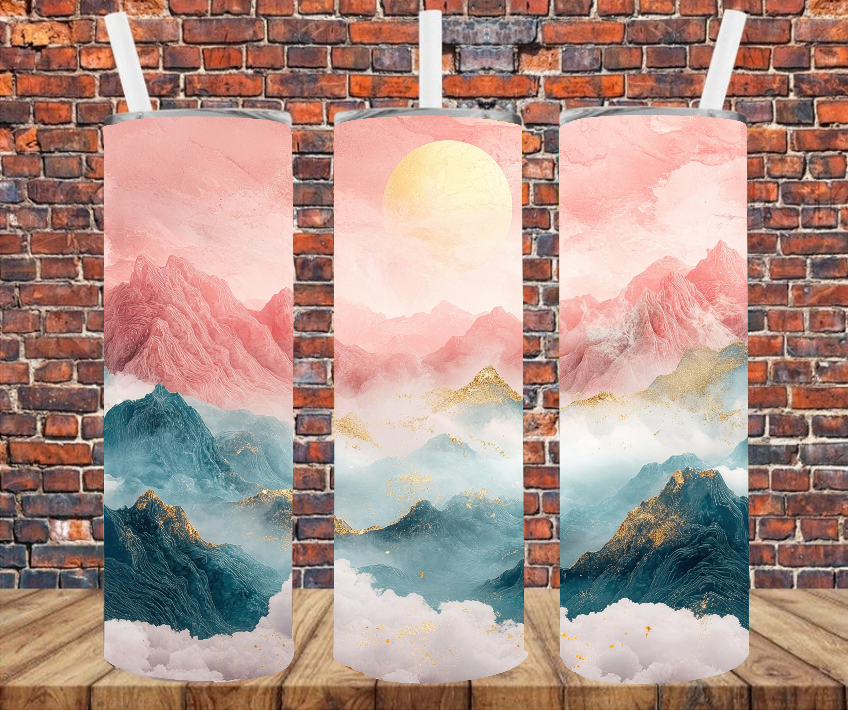 Nature Watercolor - Tumbler Wrap - Vinyl Transfers