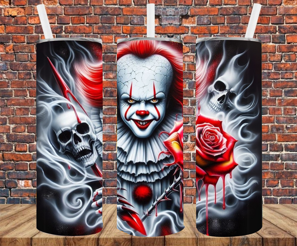 Creepy Clown - Tumbler Wrap - Sublimation Transfers