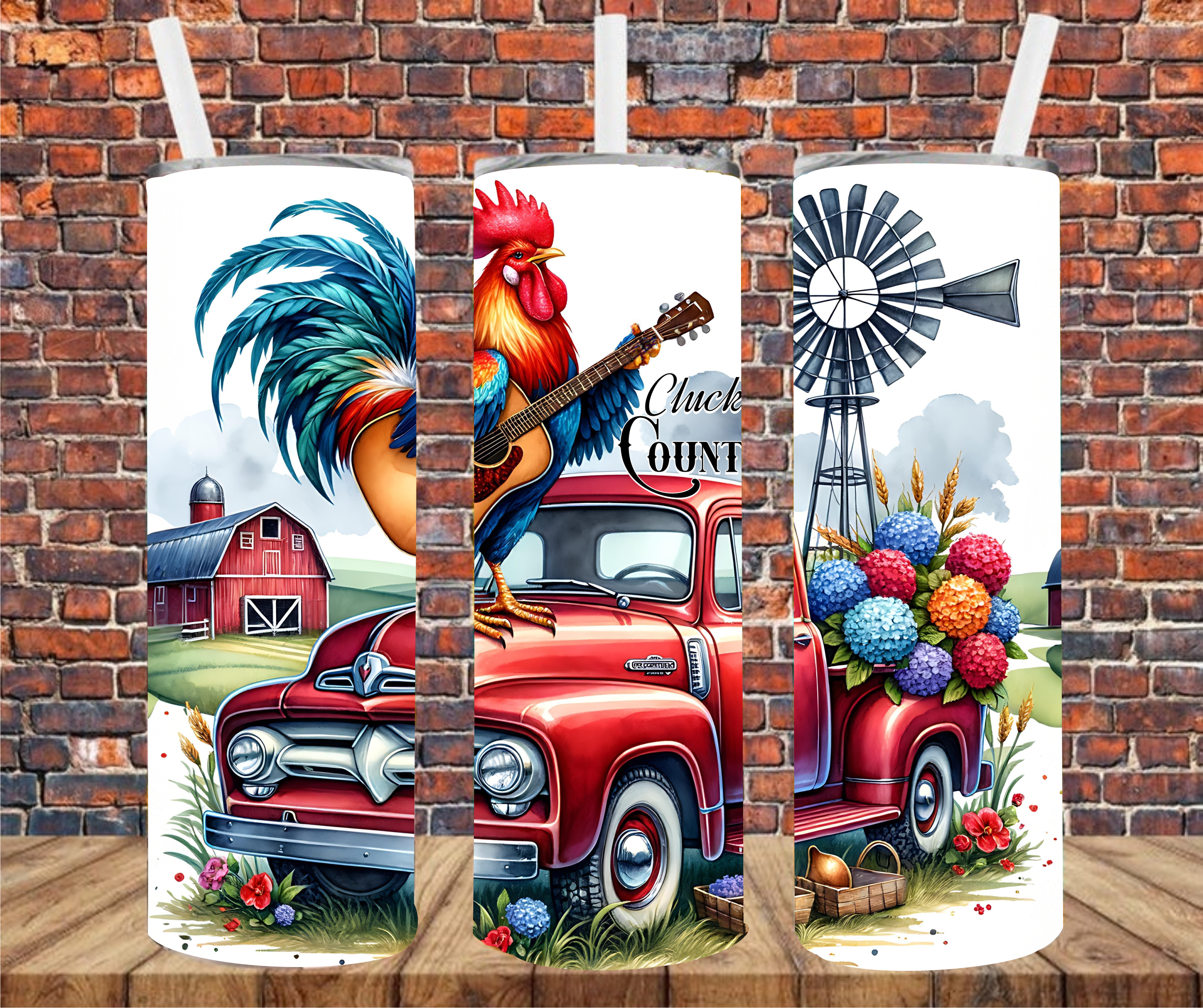 Clucking Country - Tumbler Wrap - Sublimation Transfers