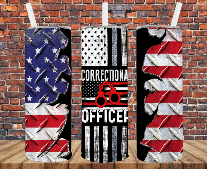 Correctional Officer - Tumbler Wrap - Sublimation Transfers