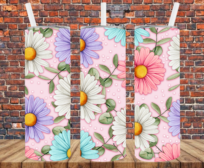 Floral - Tumbler Wrap - Sublimation Transfers