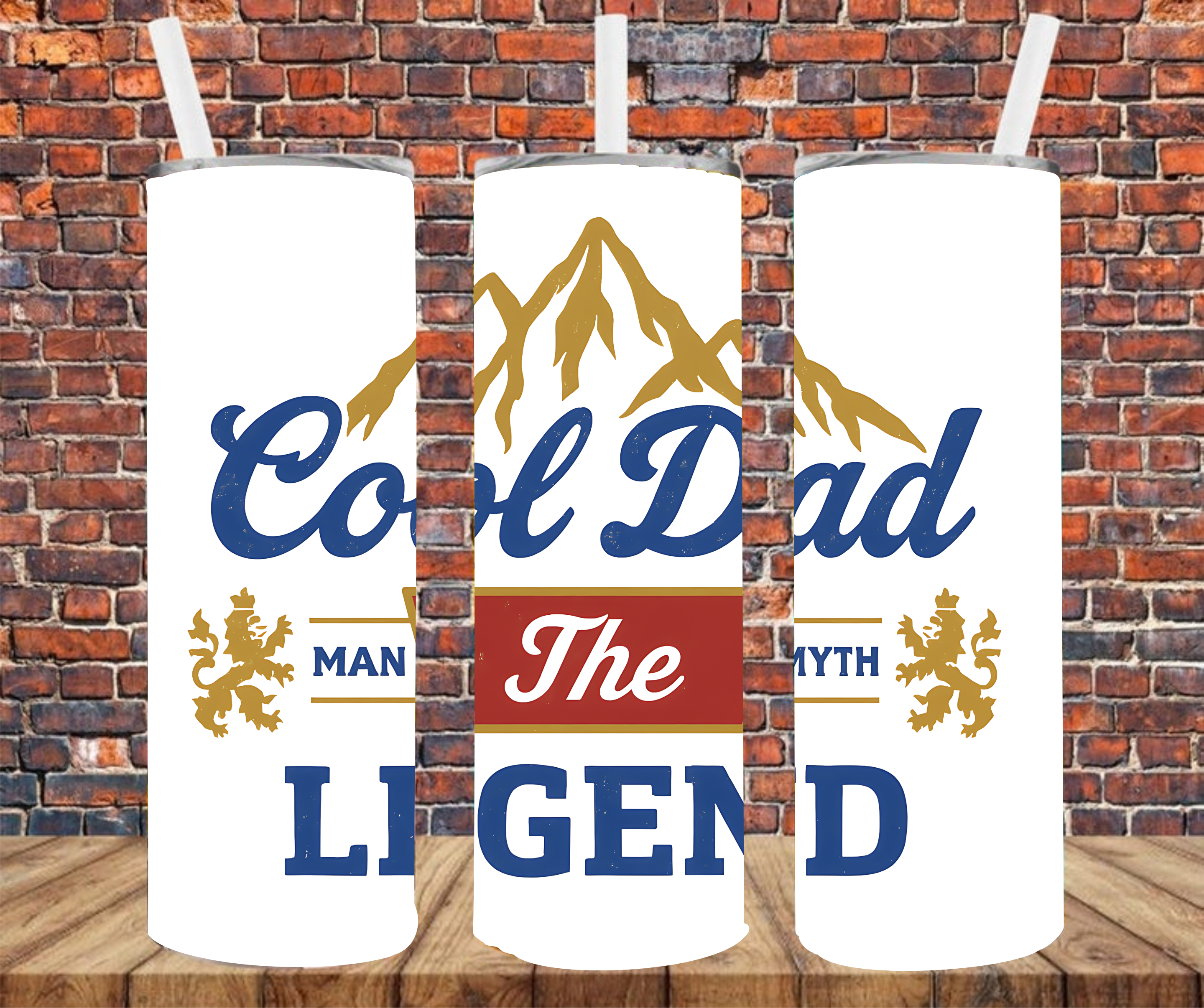 Cool Dad, The Legend - Tumbler Wrap - Sublimation Transfer