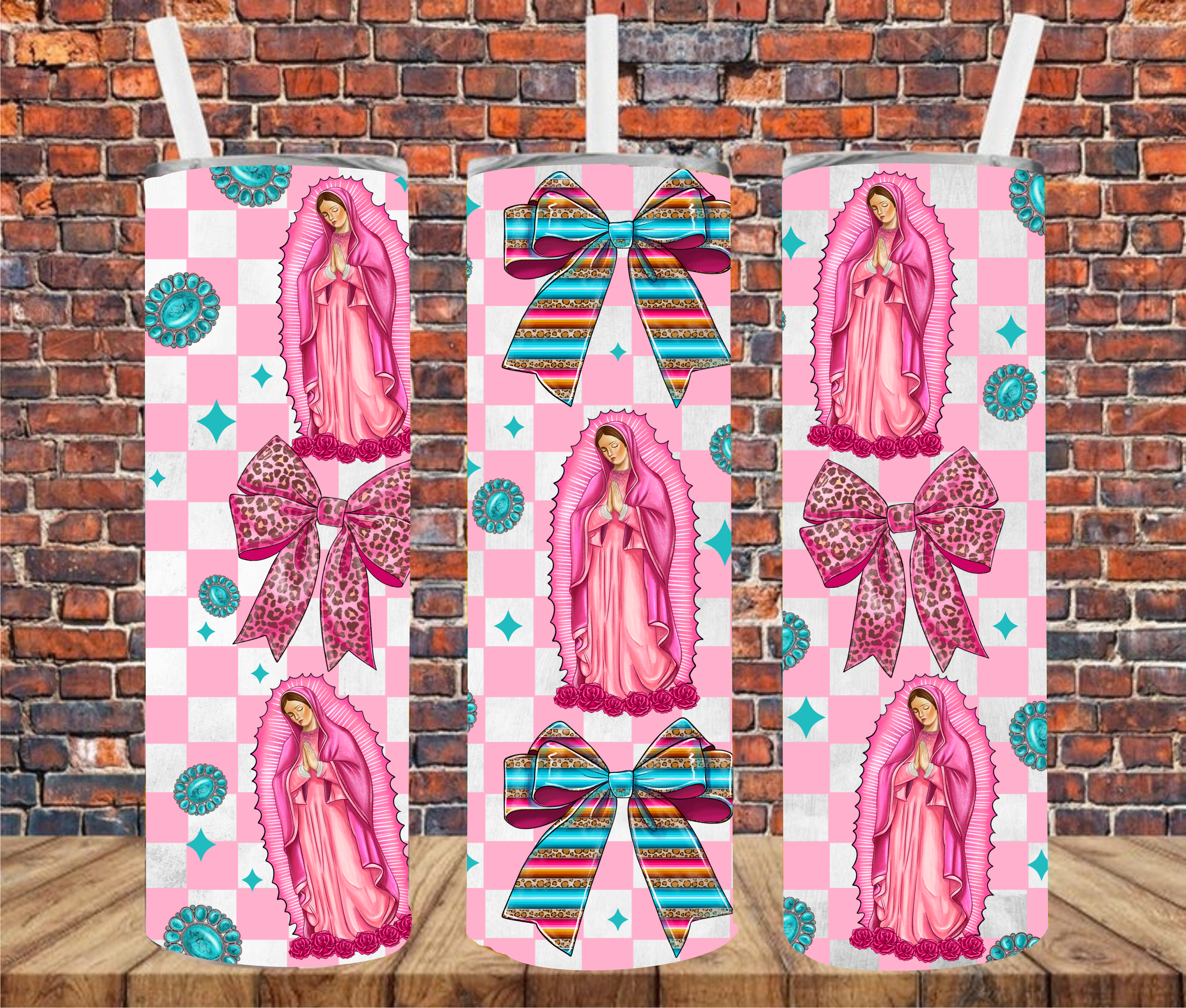 Lady Guadalupe Mother Mary - Tumbler Wrap - Sublimation Transfer