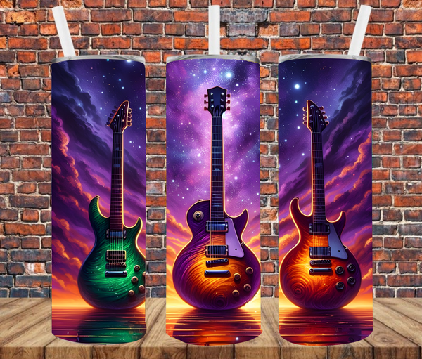 Standing Guitars - Tumbler Wrap - Sublimation Transfers