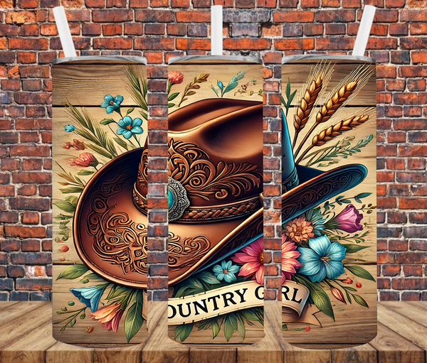Country Girl - Tumbler Wrap - Sublimation Transfers