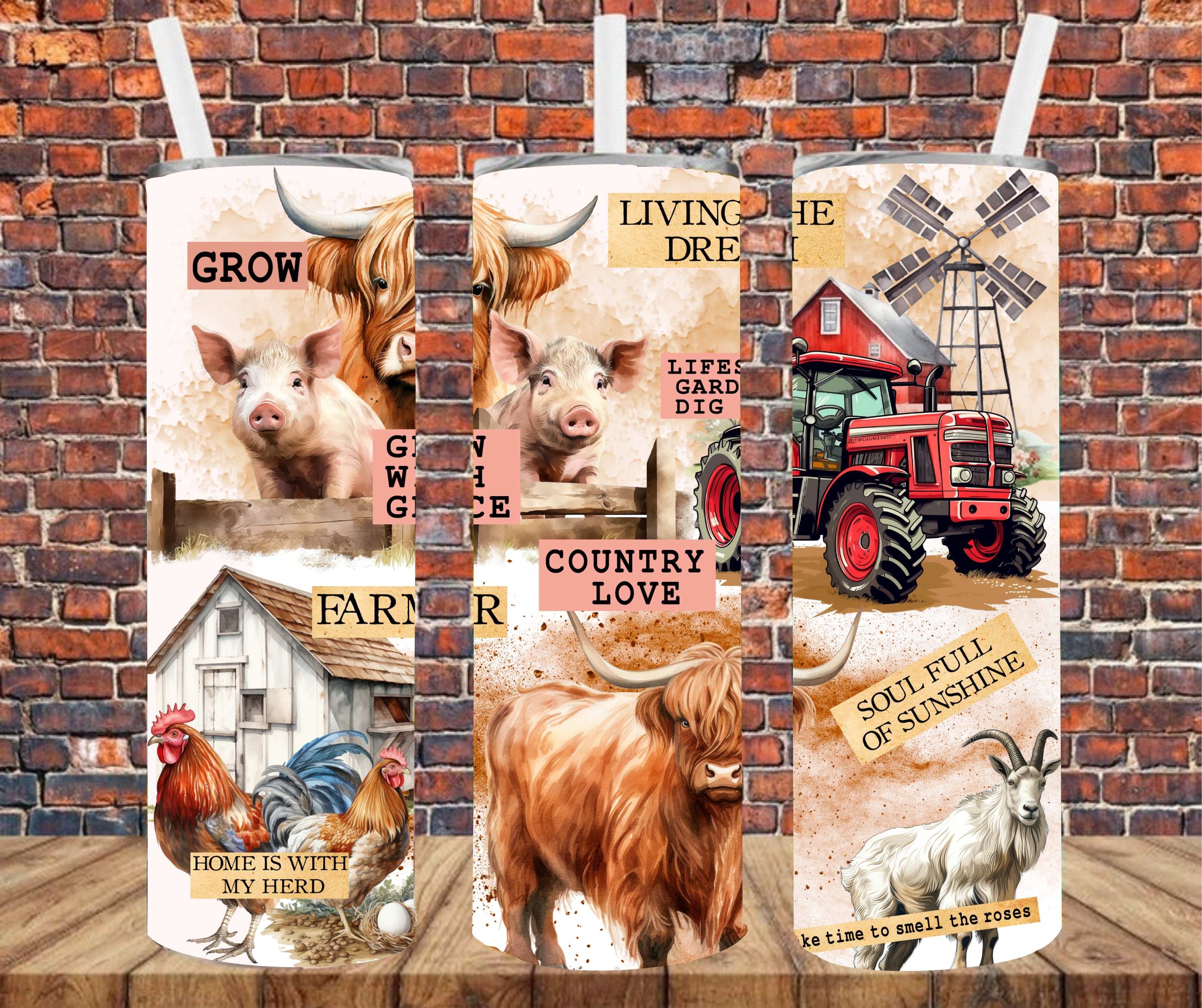 Country Quotes - Tumbler Wrap - Sublimation Transfers