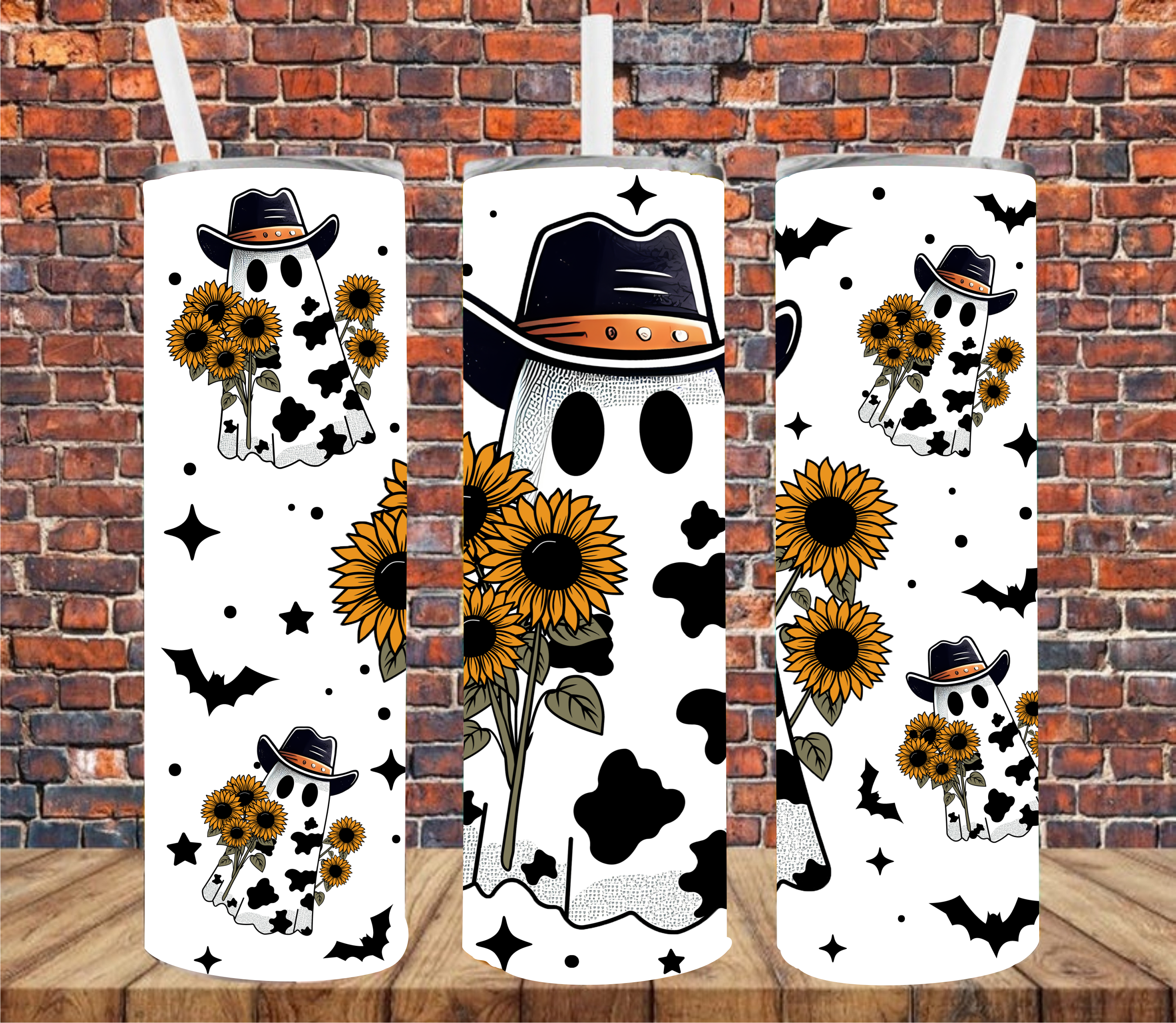 Ghost Cowboy - Tumbler Wrap - Sublimation Transfer
