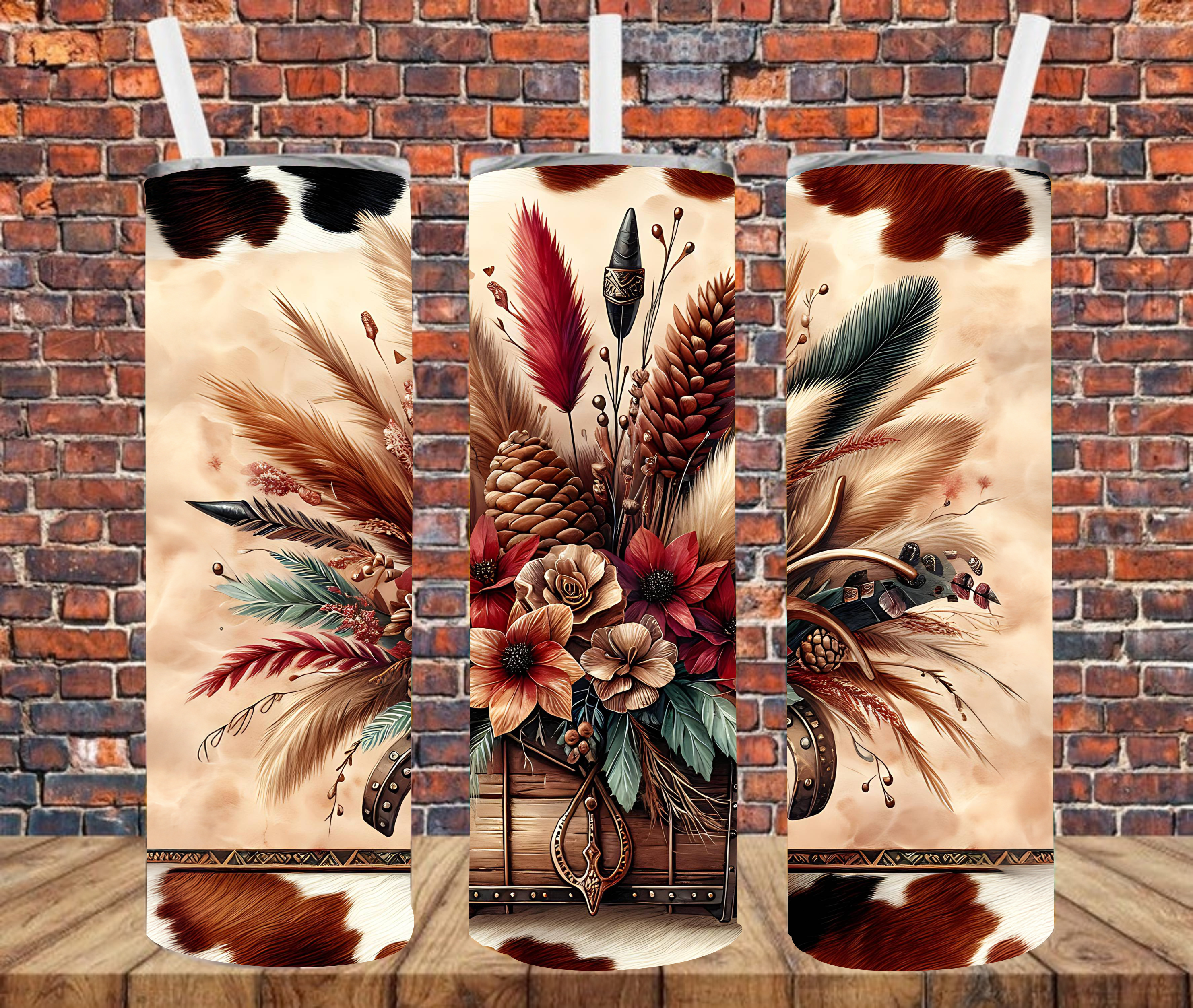 Floral Bouquet - Tumbler Wrap - Sublimation Transfers