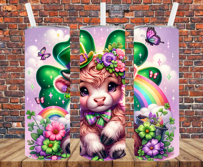 Lucky Country Cow - Tumbler Wrap - Sublimation Transfers