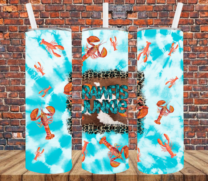Crawfish Junkie - Tumbler Wrap Sublimation Transfers