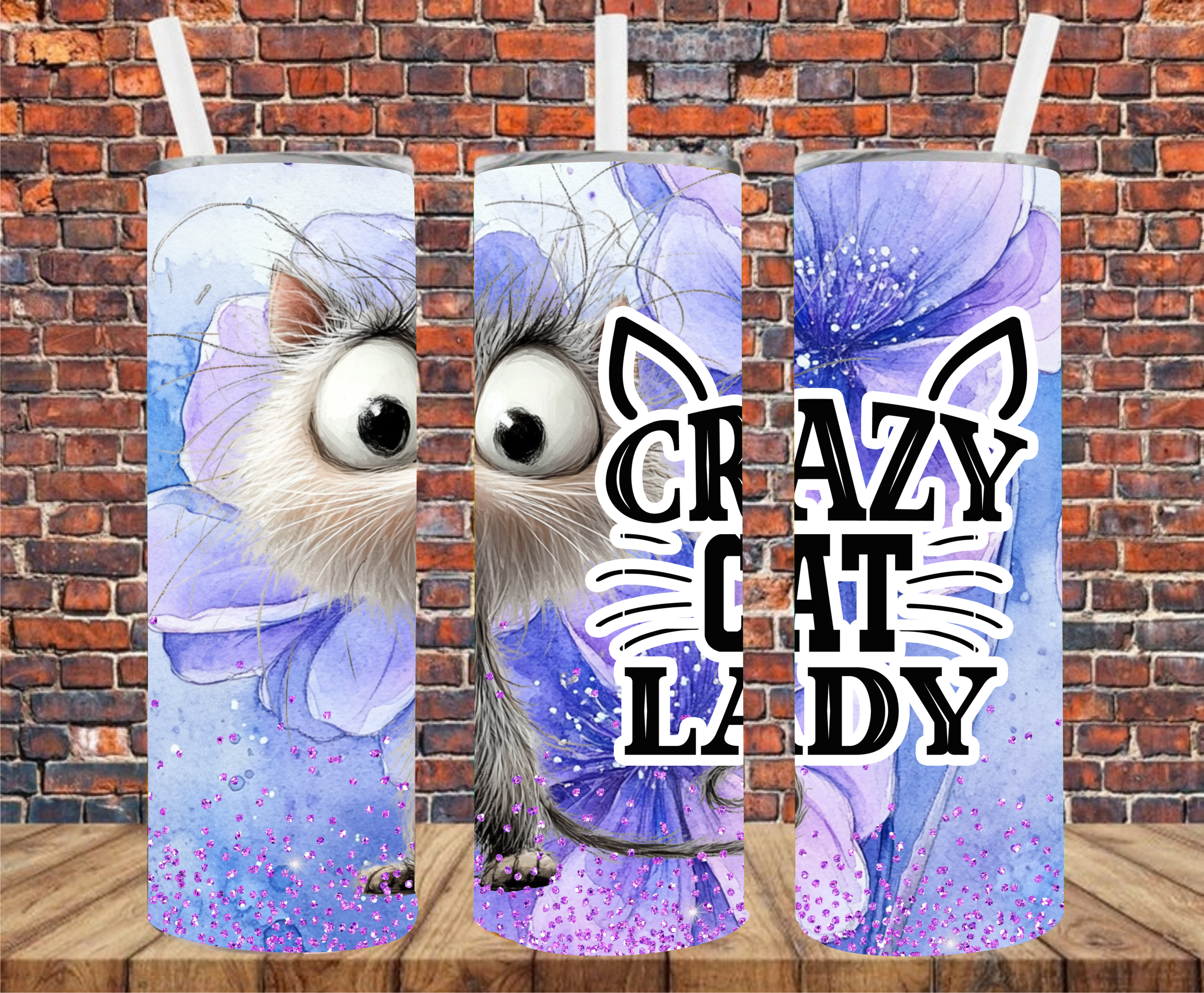 Crazy Cat Lady - Tumbler Wrap - Sublimation Transfer