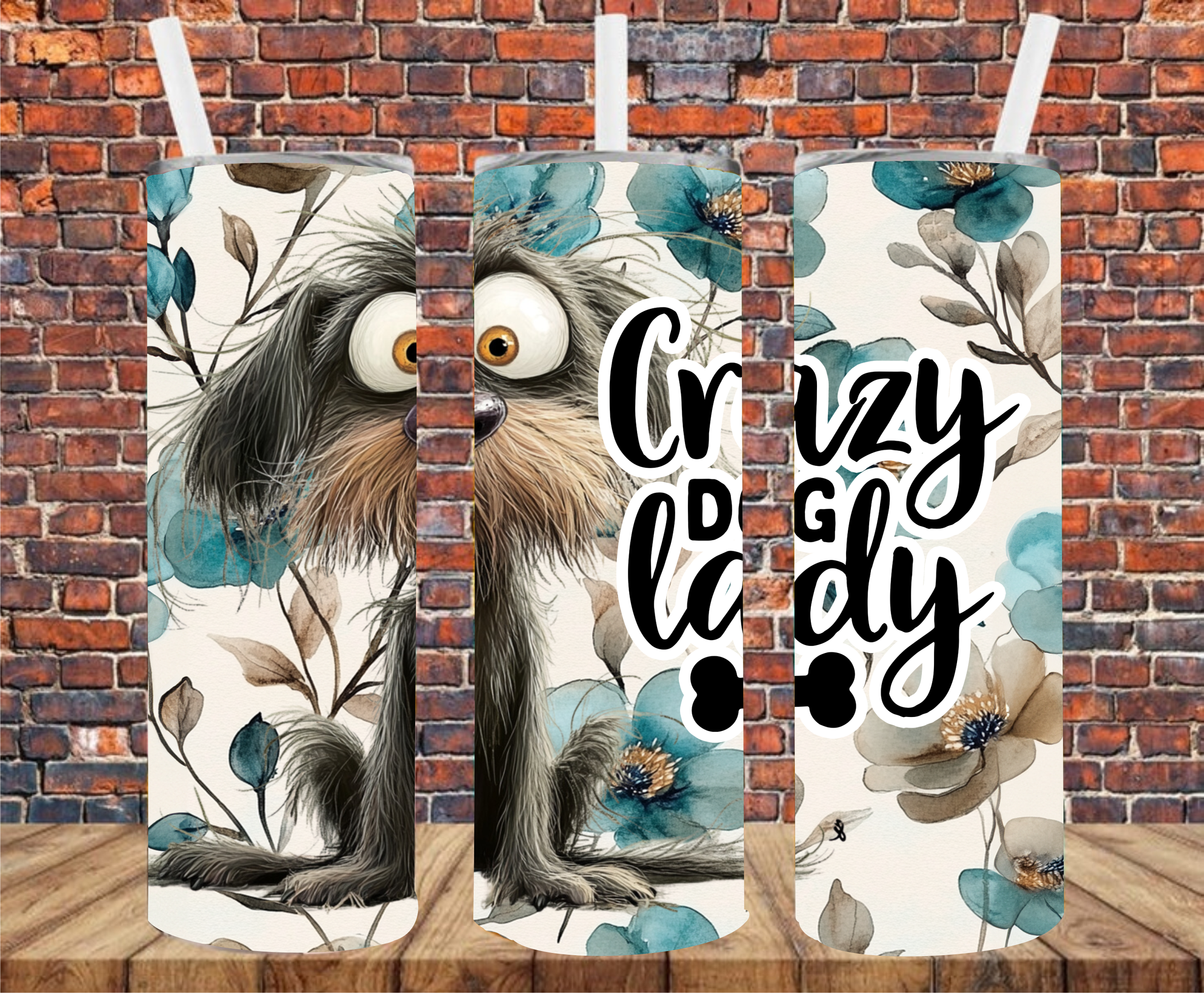 Crazy Dog Lady - Tumbler Wrap - Sublimation Transfer