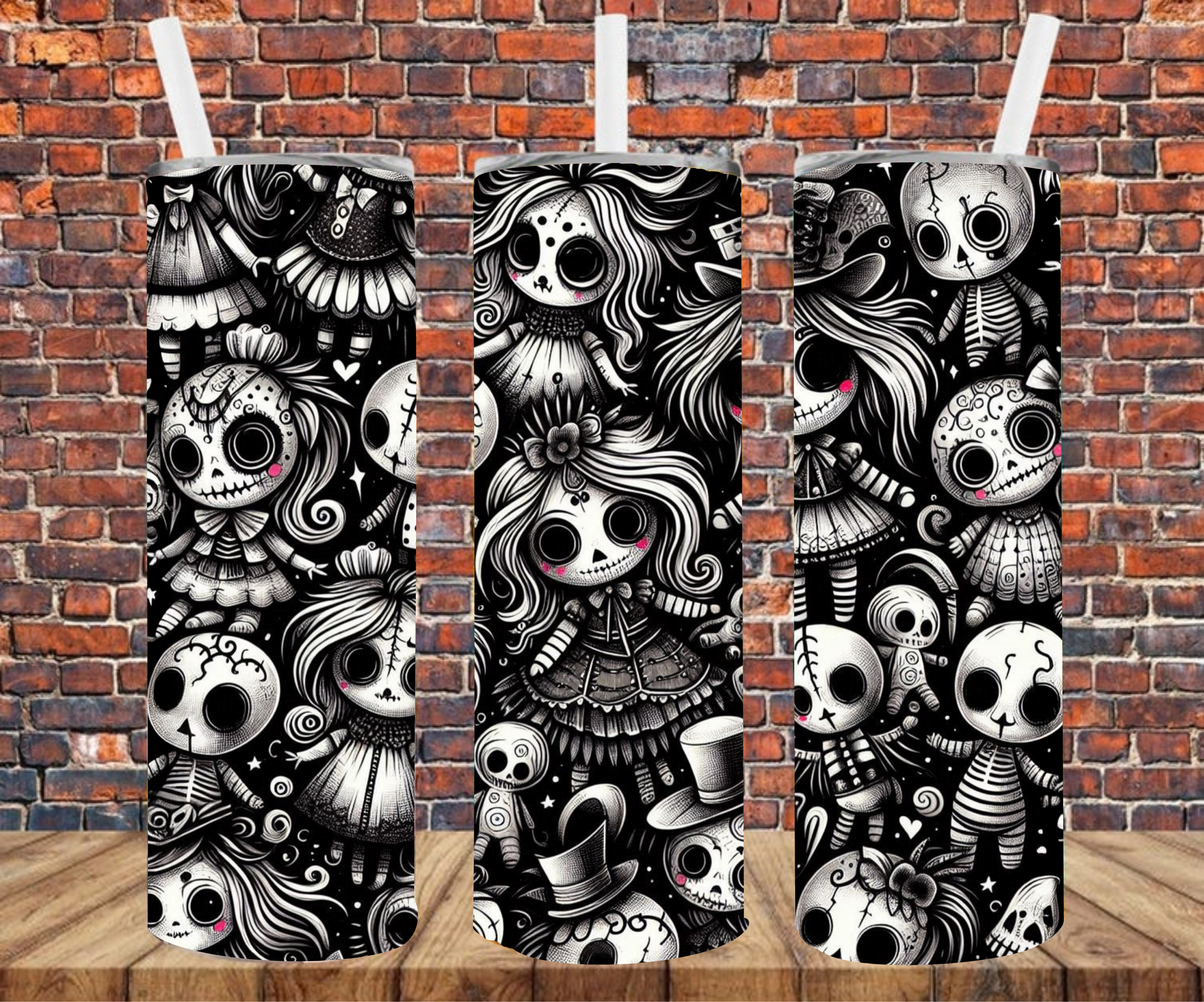 Creepy Dolls - Tumbler Wrap - Sublimation Transfers