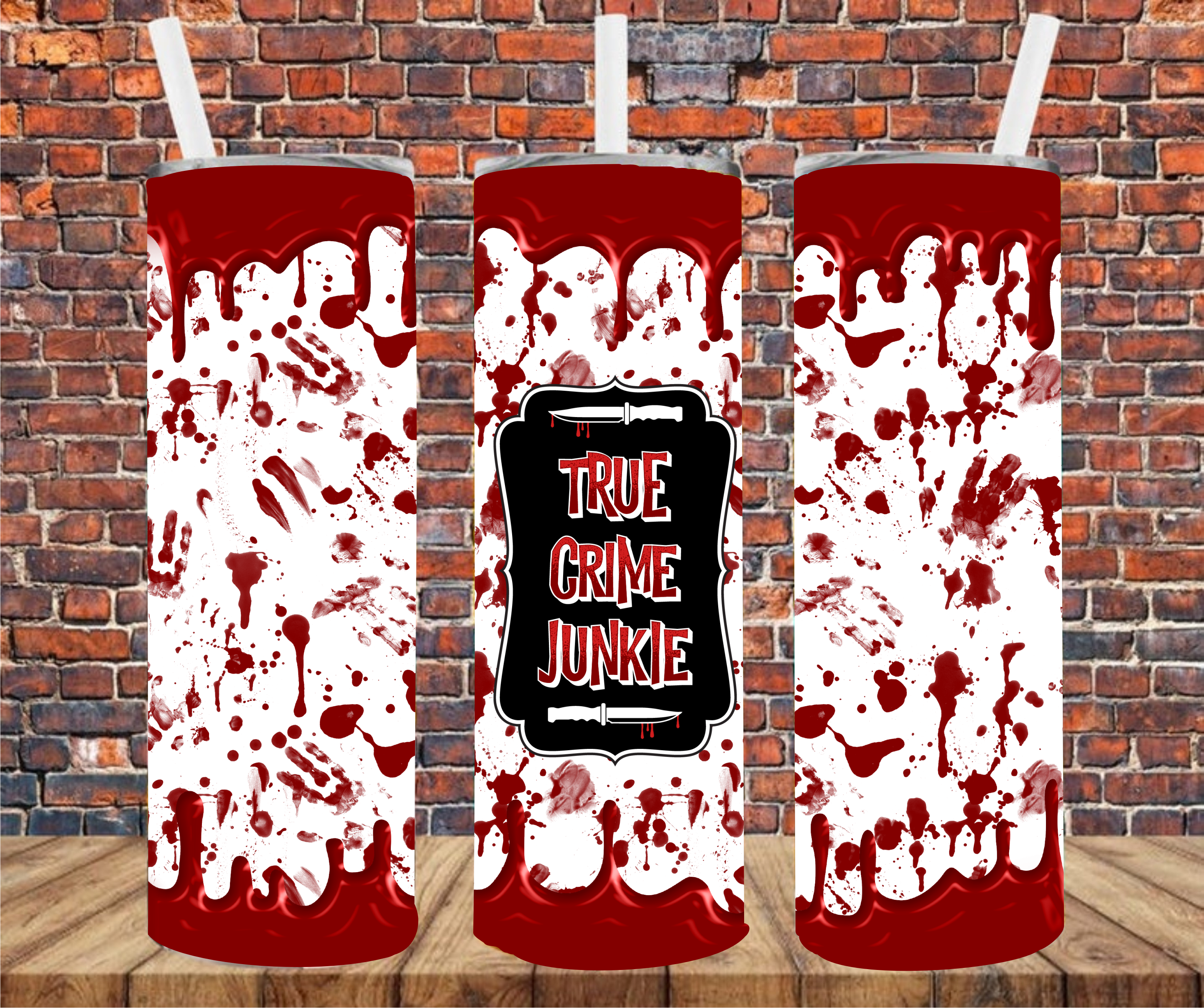 True Crime Junkie - Tumbler Wrap - Sublimation Transfer