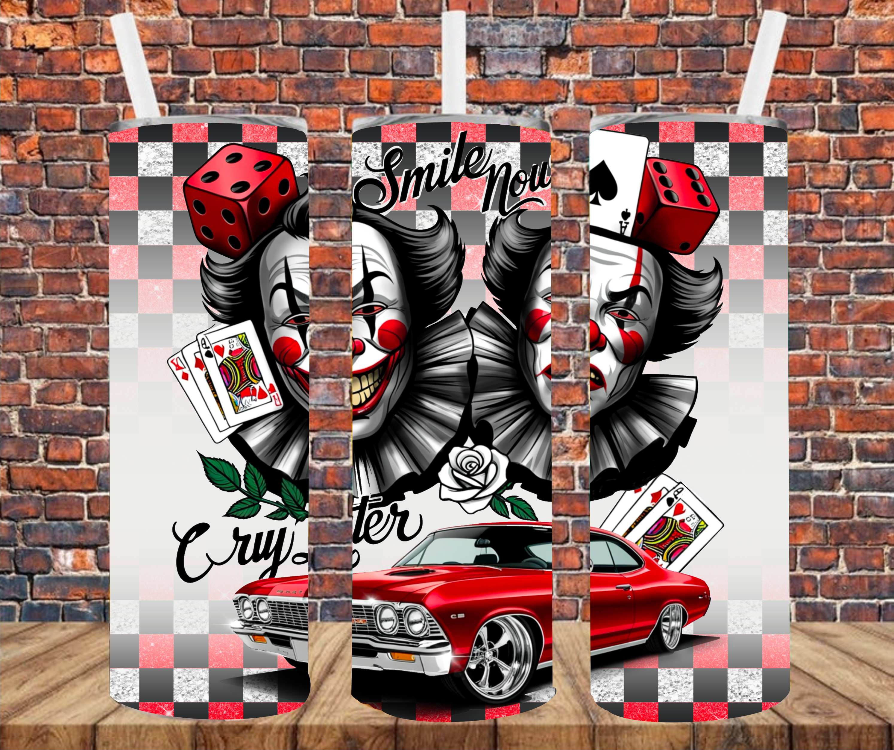 Smile Now, Cry Later Jokers - Tumbler Wrap - Sublimation Transfer