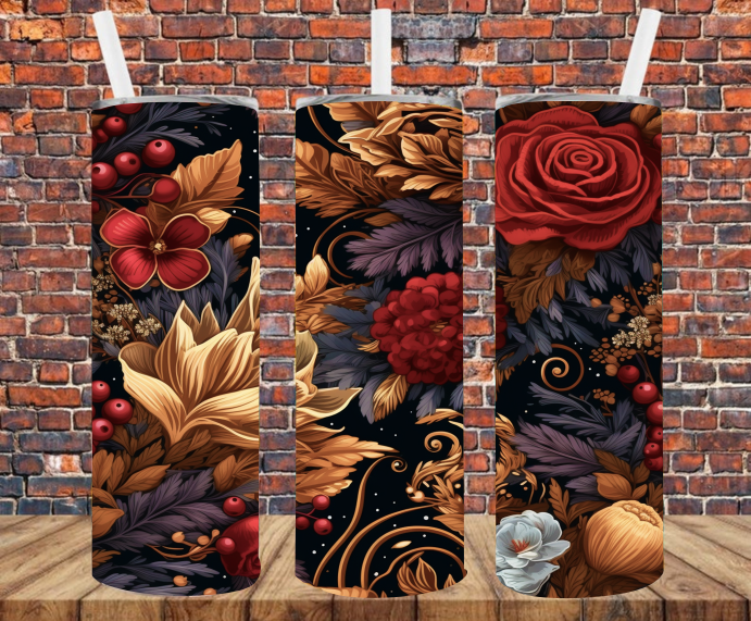 Floral - Tumbler Wrap - Sublimation Transfers