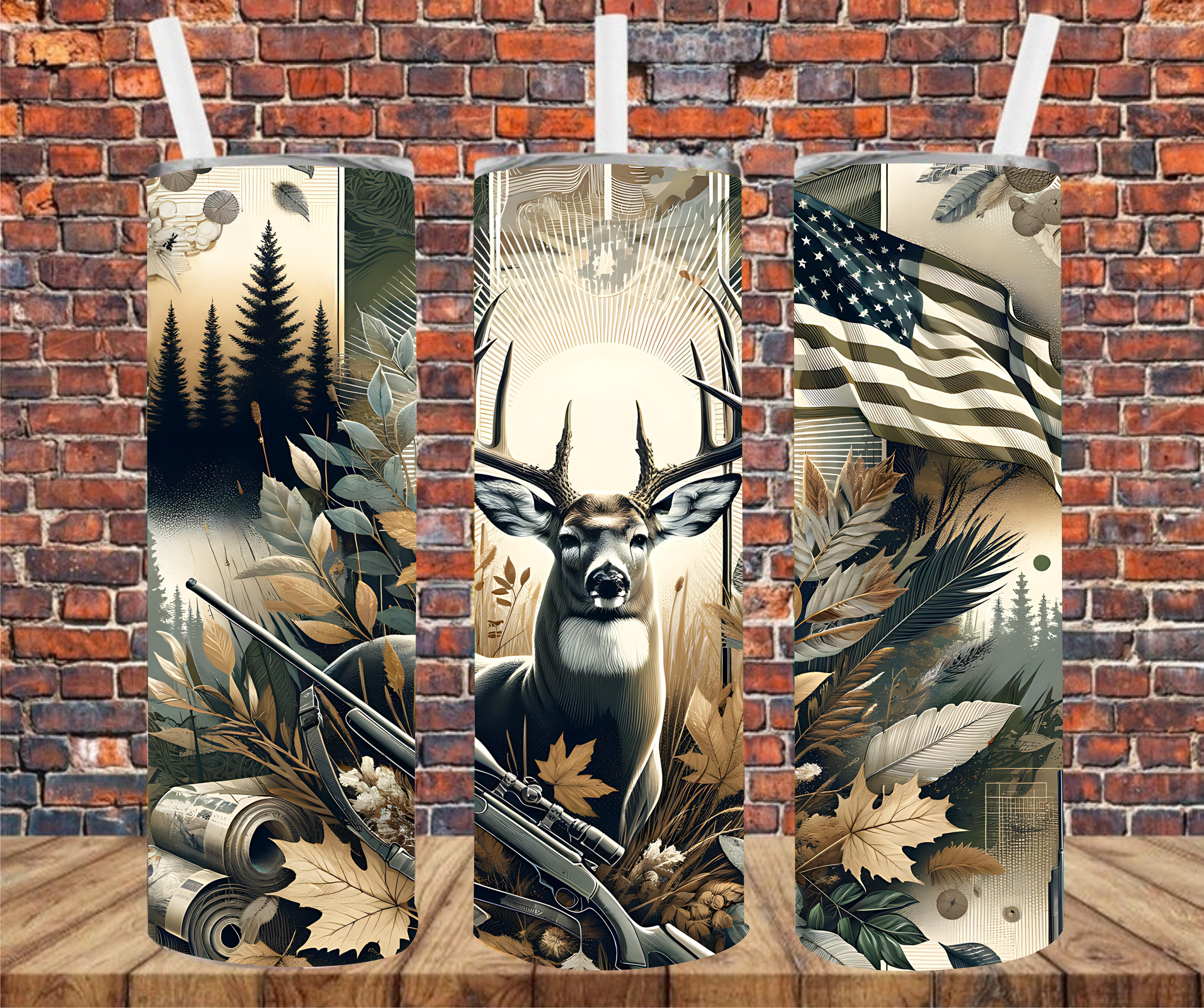 Deer Hunting - Tumbler Wrap - Sublimation Transfer