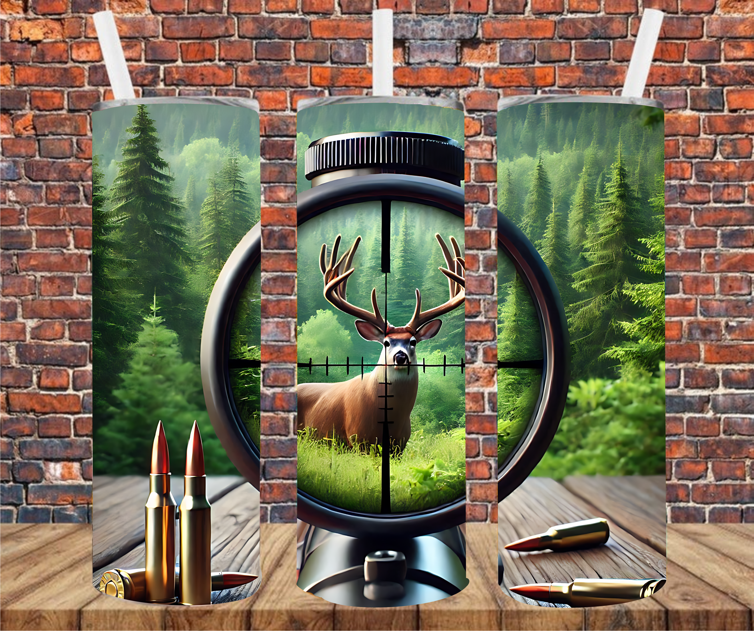 Deer In Scope - Tumbler Wrap - Sublimation Transfer