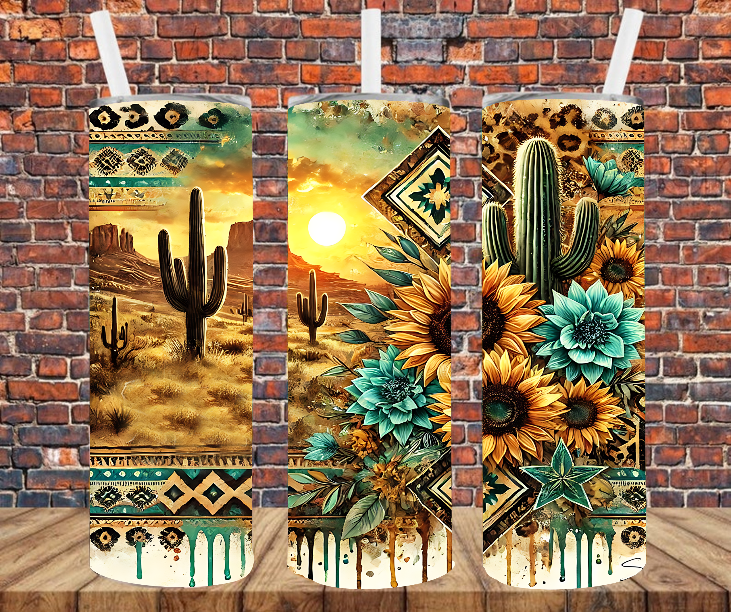 Western Aztec - Tumbler Wrap - Sublimation Transfer