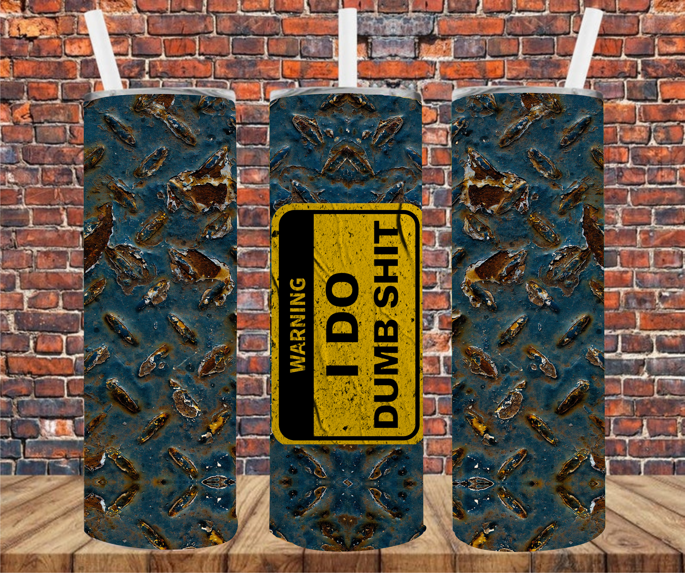 Warning; I Do Dumb Shit- Tumbler Wrap - Sublimation Transfers