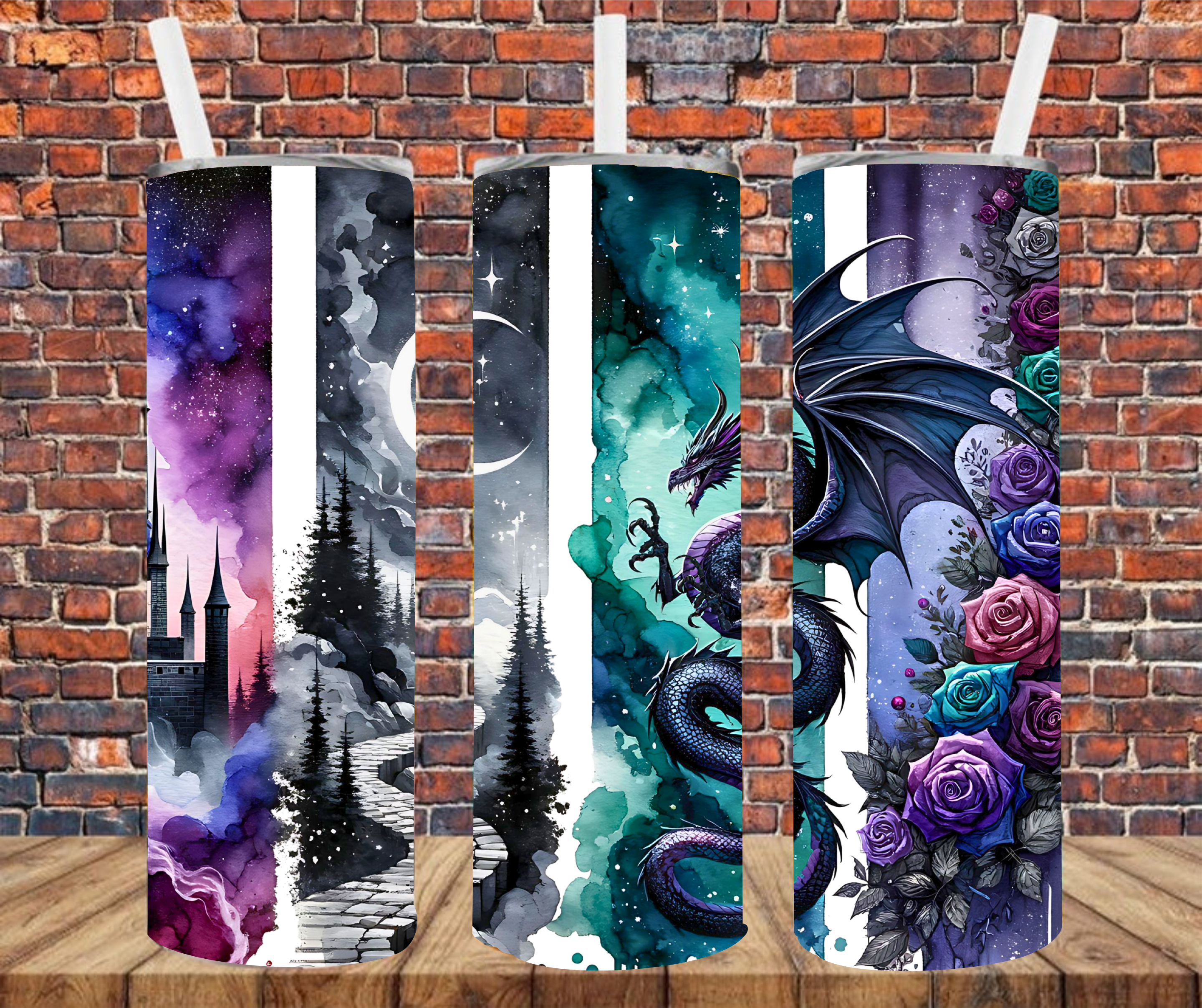 Mystical Dragon - Tumbler Wrap - Vinyl Transfer