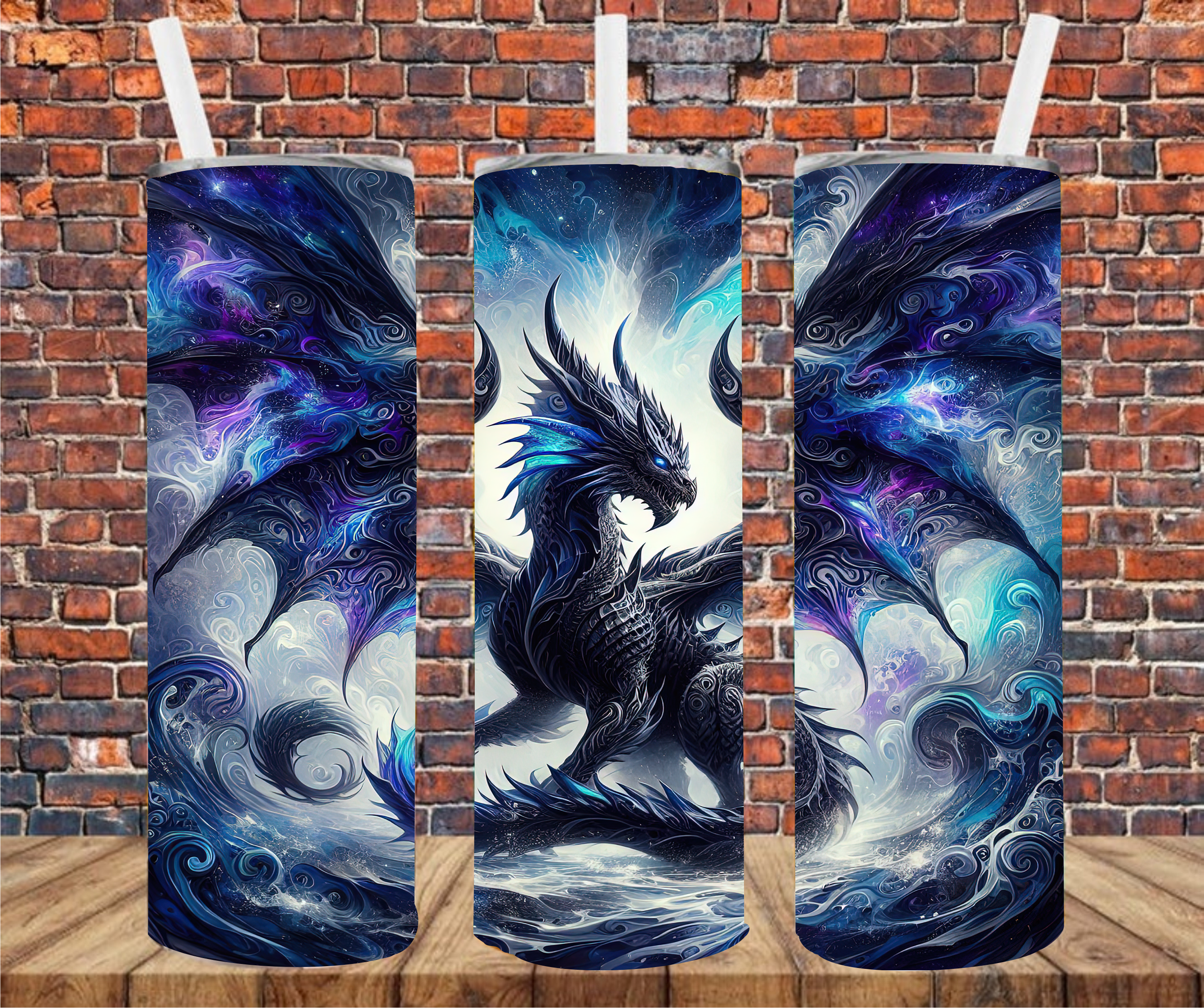 Fantasy Dragon - Tumbler Wrap - Vinyl Transfer