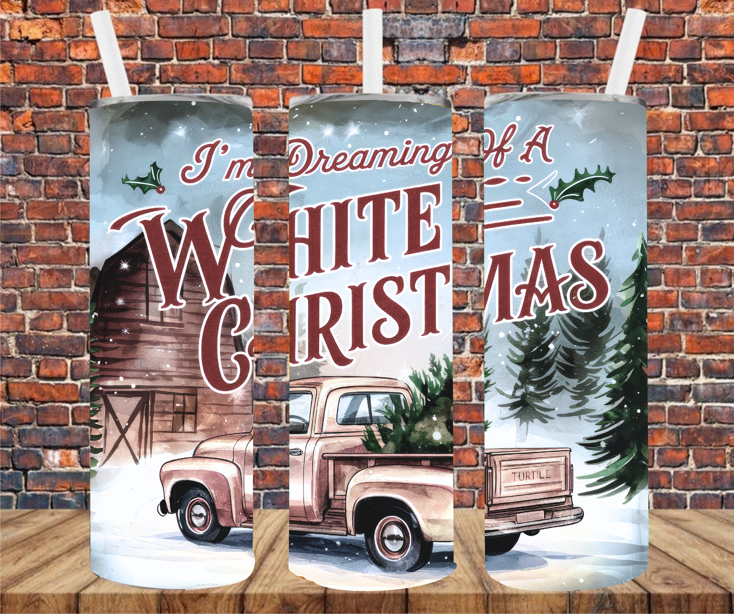 I'm Dreaming Of A White Christmas - Tumbler Wrap - Sublimation Transfers