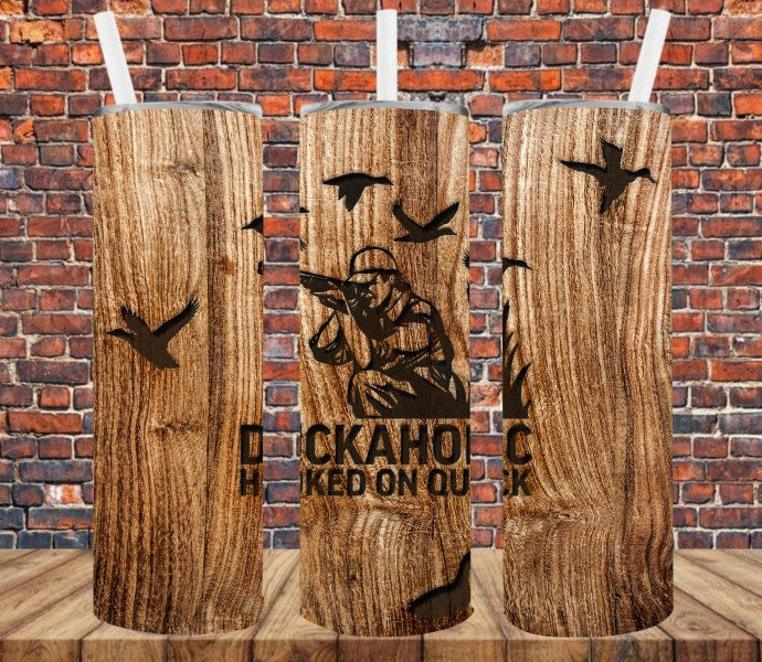 Duckaholic, Hooked on Quack - Tumbler Wrap Sublimation Transfers