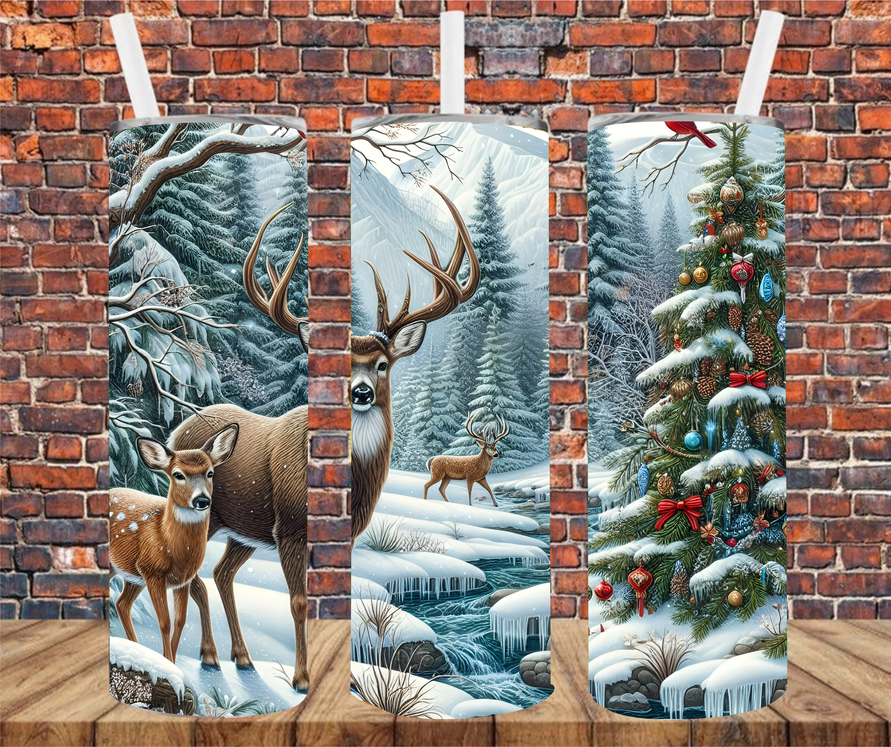Christmas Forest - Tumbler Wrap - Sublimation Transfers