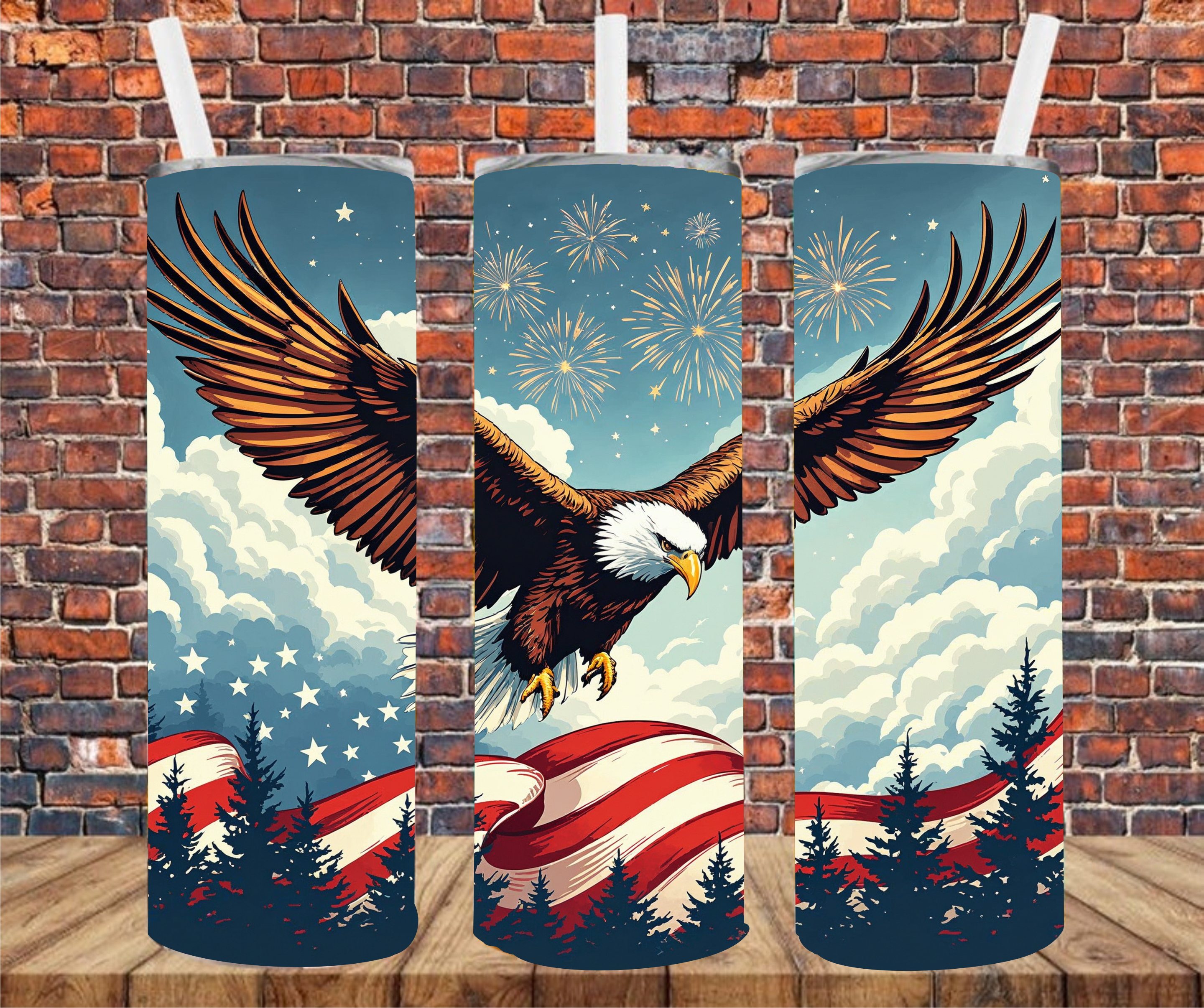 American Eagle - Tumbler Wrap - Sublimation Transfer