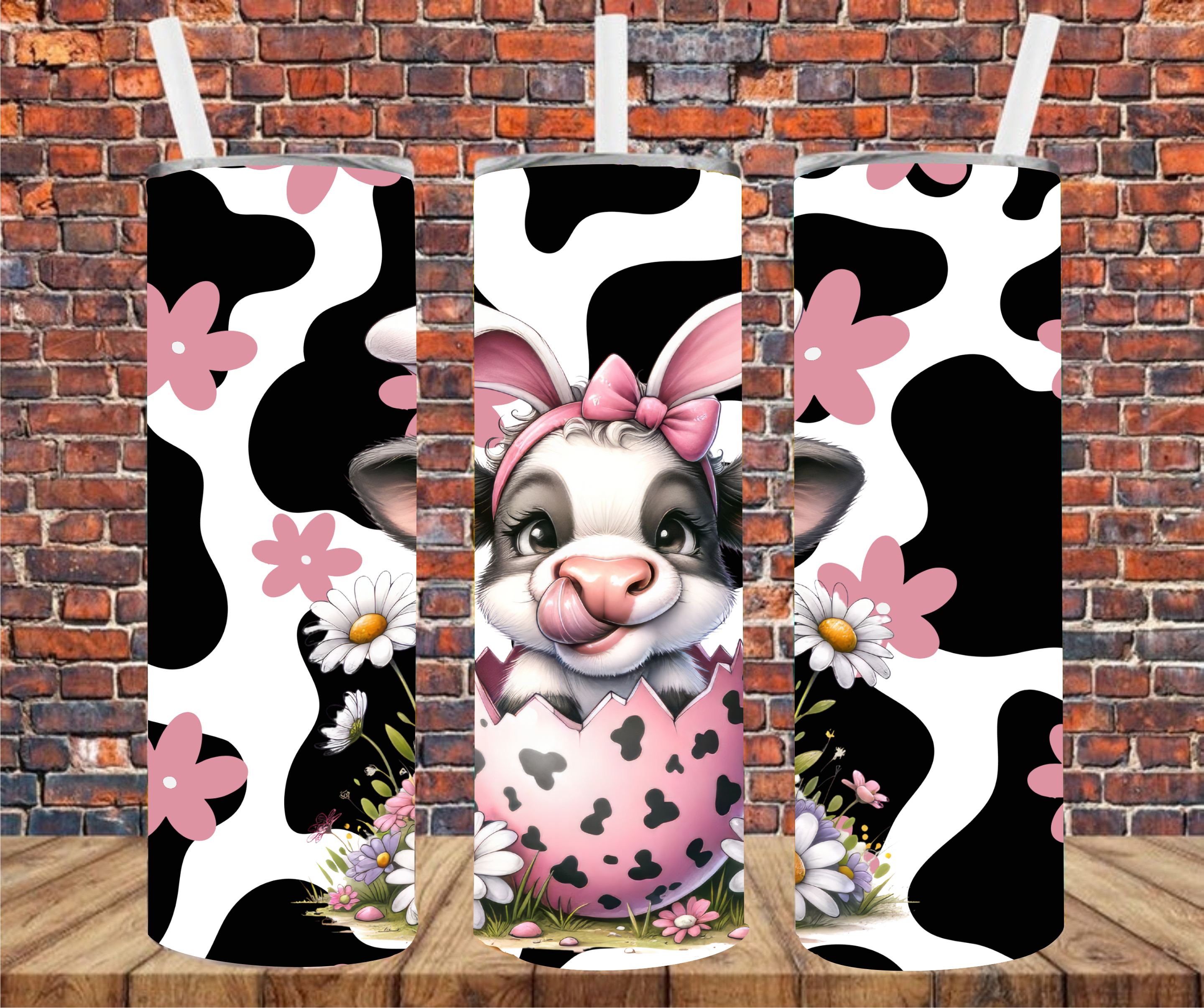 Easter Cow - Tumbler Wrap - Sublimation Transfers