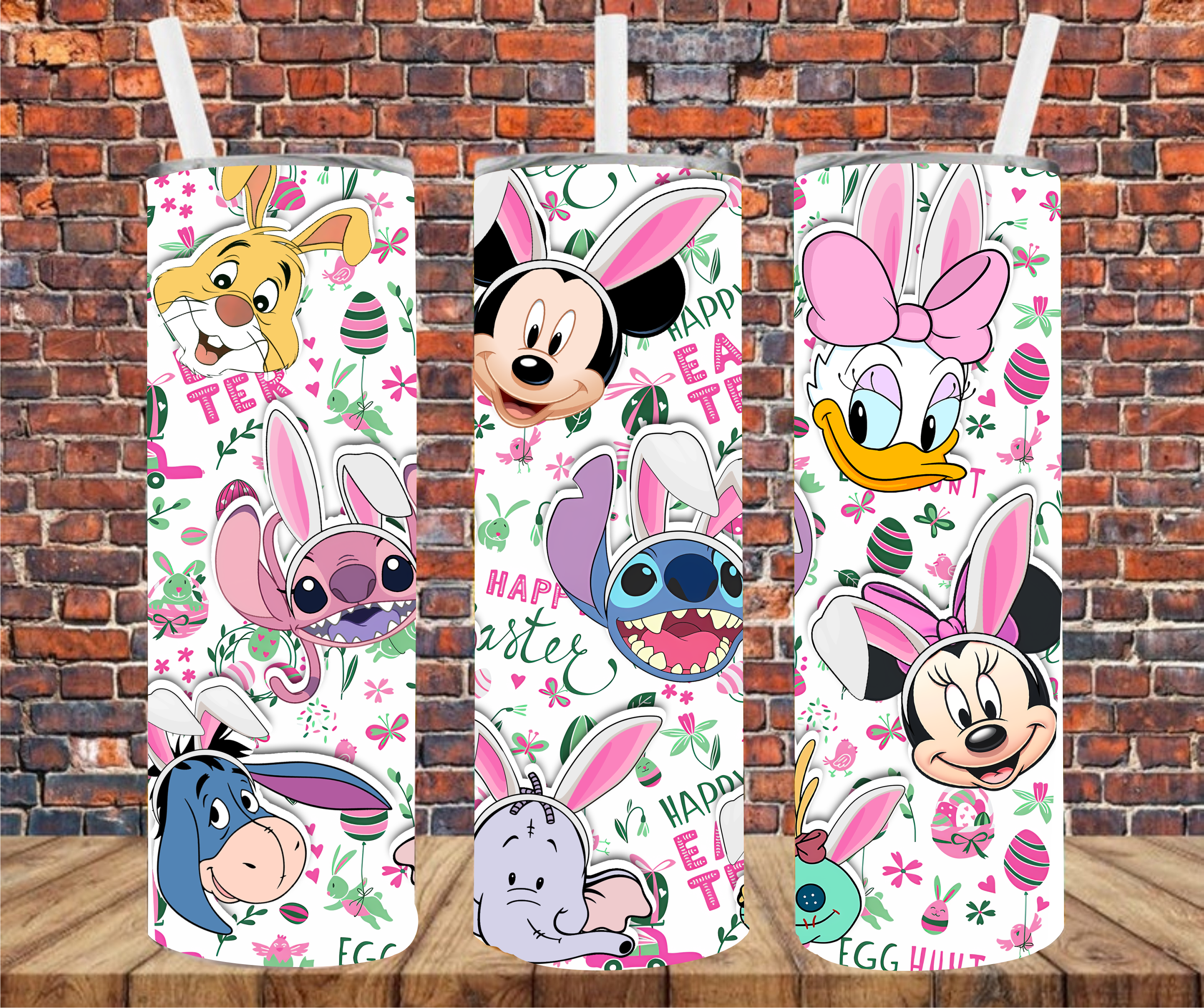 Easter Characters - Tumbler Wrap - Vinyl Transfer